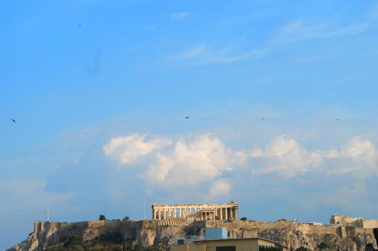Sunny Studio With Parthenon View Balcony Афины Экстерьер фото